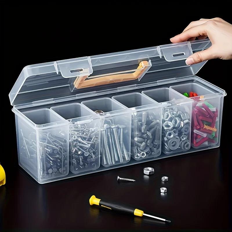 Electronics Repair Garage - 7-częściowy przezroczysty organizer na części z